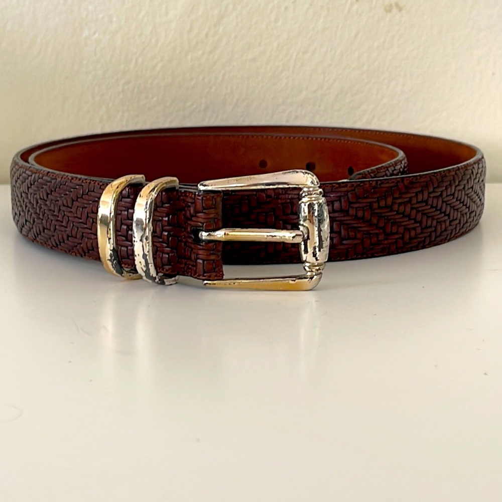 Neiman Marcus woven leather belt